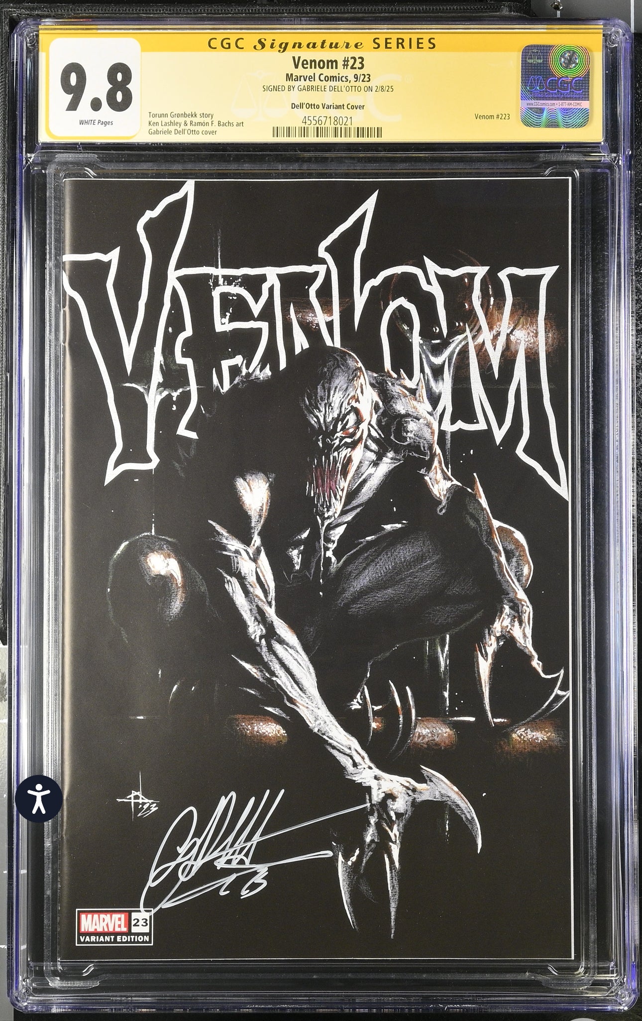 VENOM #23 CGC SS 9.8 (Marvel, 2023) Signed By GABRIELE DELL’OTTO Trade Dress EXCLUSIVE