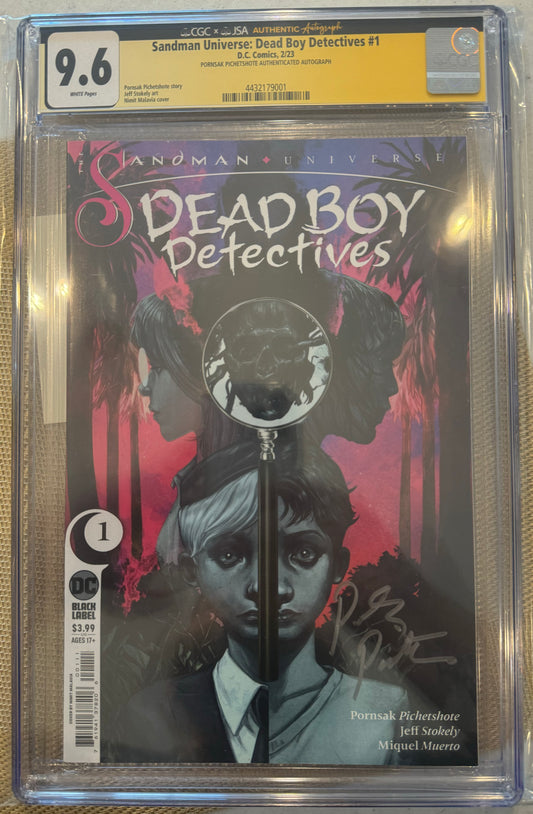Sandman Universe: Dead Boy Detectives #1 CGC x JSA 9.6 (DC, 2023) signed by Pornsak Pichetshote