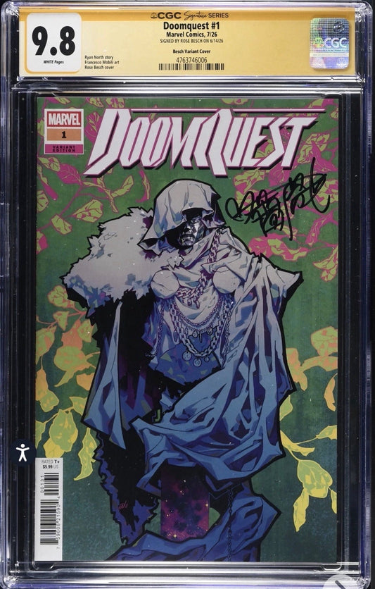 Doomquest #1 CGC SS 9.8 Signed By Rose Besch (Marvel, 2026, Besch Variant)