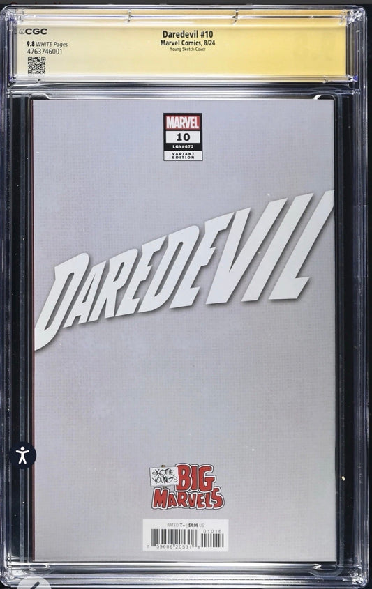 DAREDEVIL #10 CGC SS 9.8 Signed By Skottie Young (2024, 1:50 Virgin Variant) Marvel