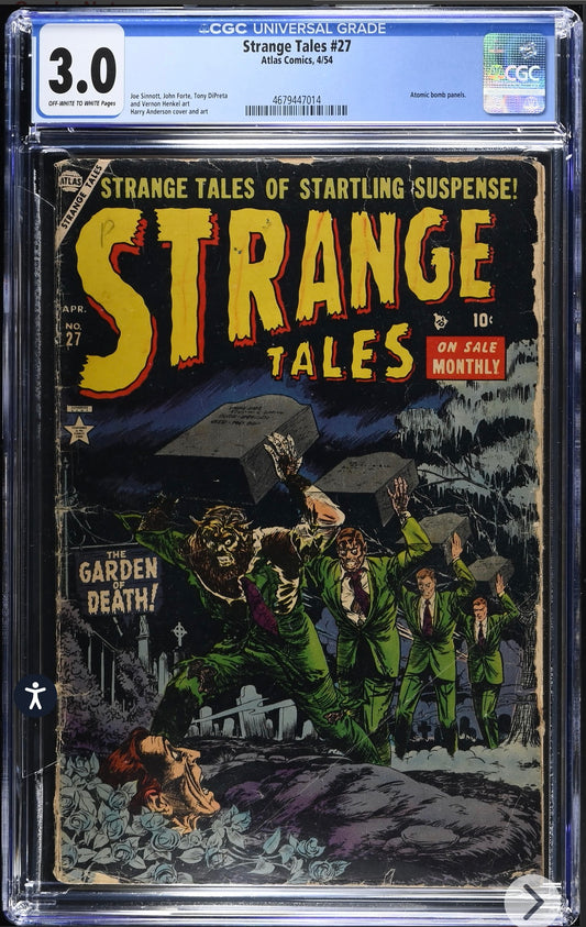 Strange Tales #27 CGC 3.0 (Atlas, 1954) Pre Code Golden Age Horror
