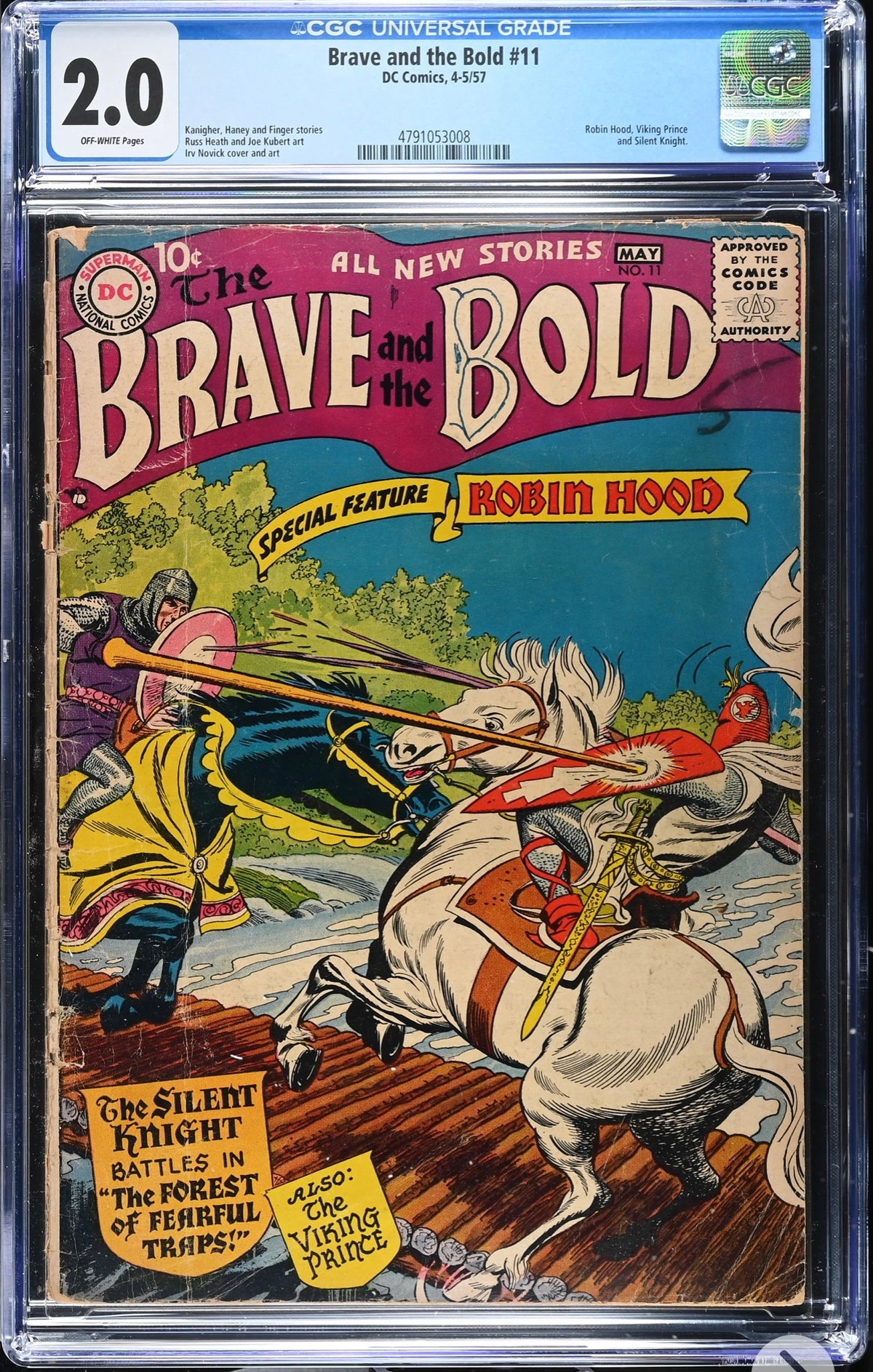 Brave and the Bold #11 CGC 2.0 (DC, 1957) Silver Age