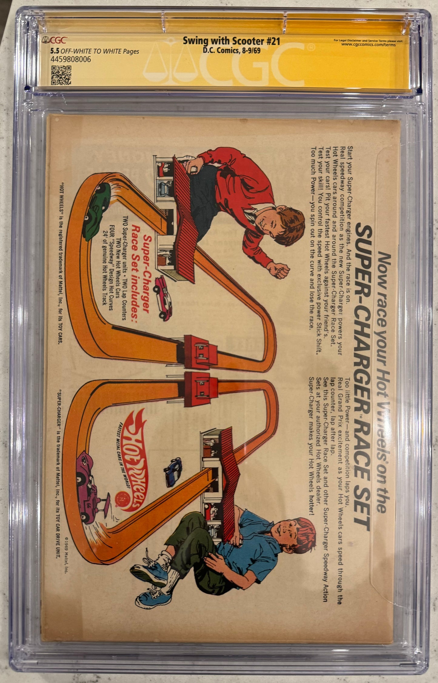 Swing with Scooter #21 CGC SS 5.5 (Dc Comics, 1969) Signed by Barbara Friedlander