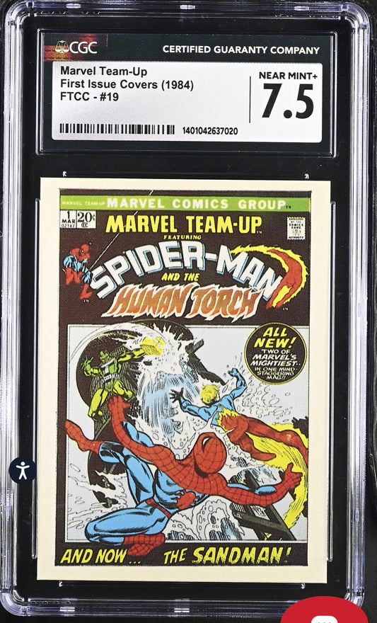 1984 MARVEL TEAM-UP FIRST ISSUE COVERS #19 TRADING CARD CGC 7.5