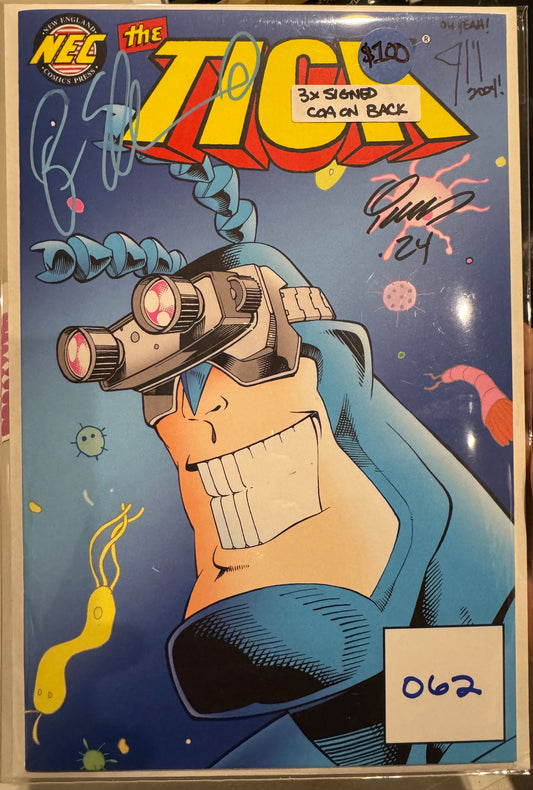 The Tick #1 (New England Press, 2024) Baltimore Comic Con ‘24 Variant 3x Signed