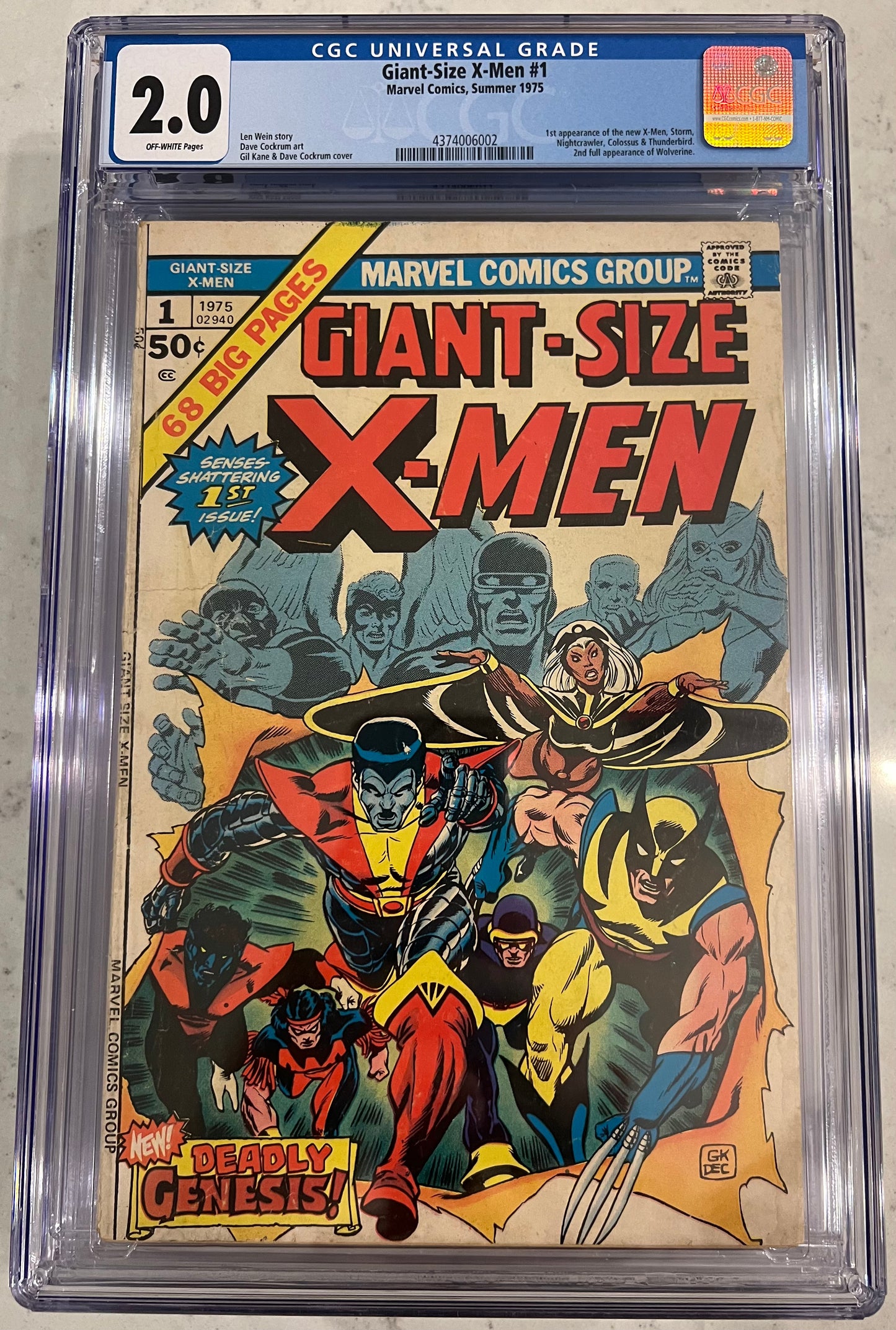 Giant Size X-Men #1 CGC 2.0 (Marvel, 1975) Brand New Slab
