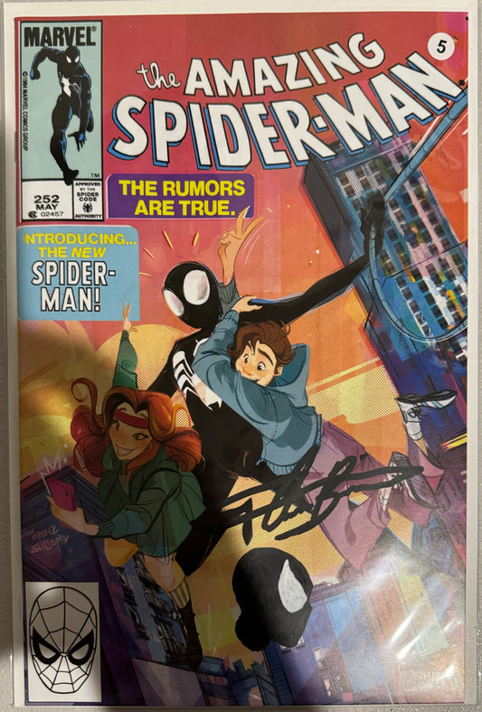 Amazing Spider-man #252 Variant Signed by Aaron Bartling W/ Remark & COA