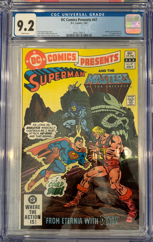 DC Comics Presents #47 CGC 9.2 (DC, 1982) 1st Appearance of He-Man, Skeletor, Masters of the Universe