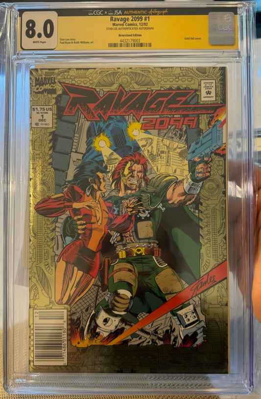 Ravage 2099 #1 CGC x JSA 8.0 (Authenticated Signature from Stan Lee!)