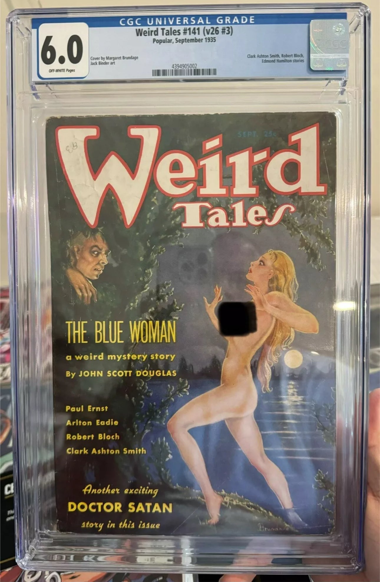 Weird Tales #141 (v26 #3) CGC 6.0 (Popular, September 1935) Margaret Bondage Cover, Pulp