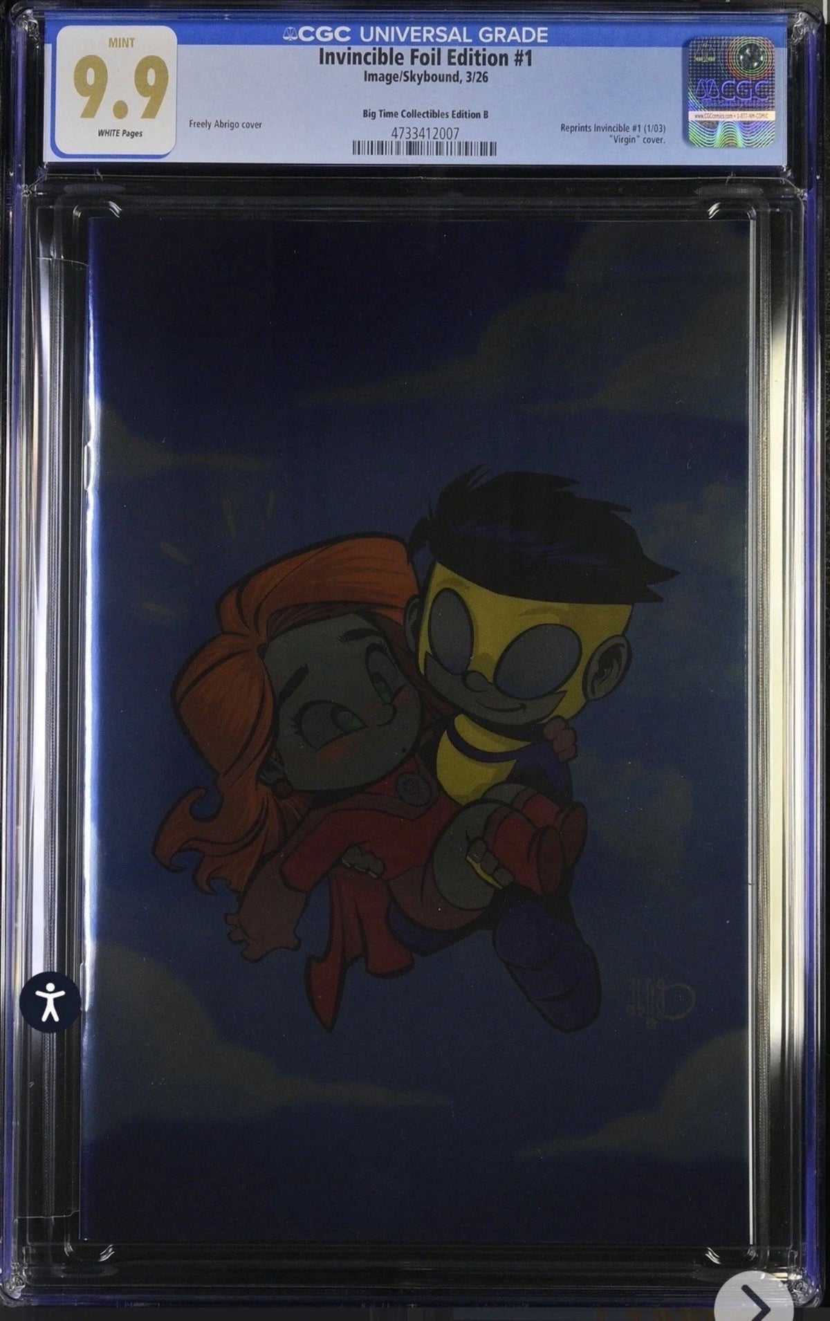 Invincible Foil Edition #1 CGC 9.9 (Image/Skybound, 2026) Rare (Abrigo Variant)
