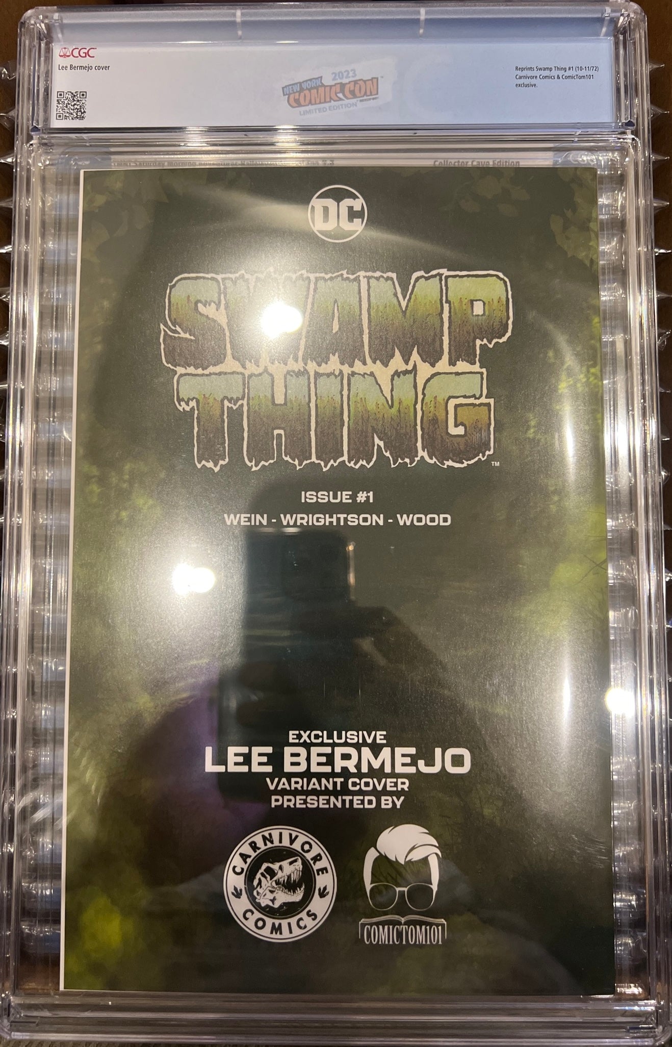 Swamp Thing #1 CGC 9.8 (NYCC Lee Bermejo Variant) W/ Custom Label