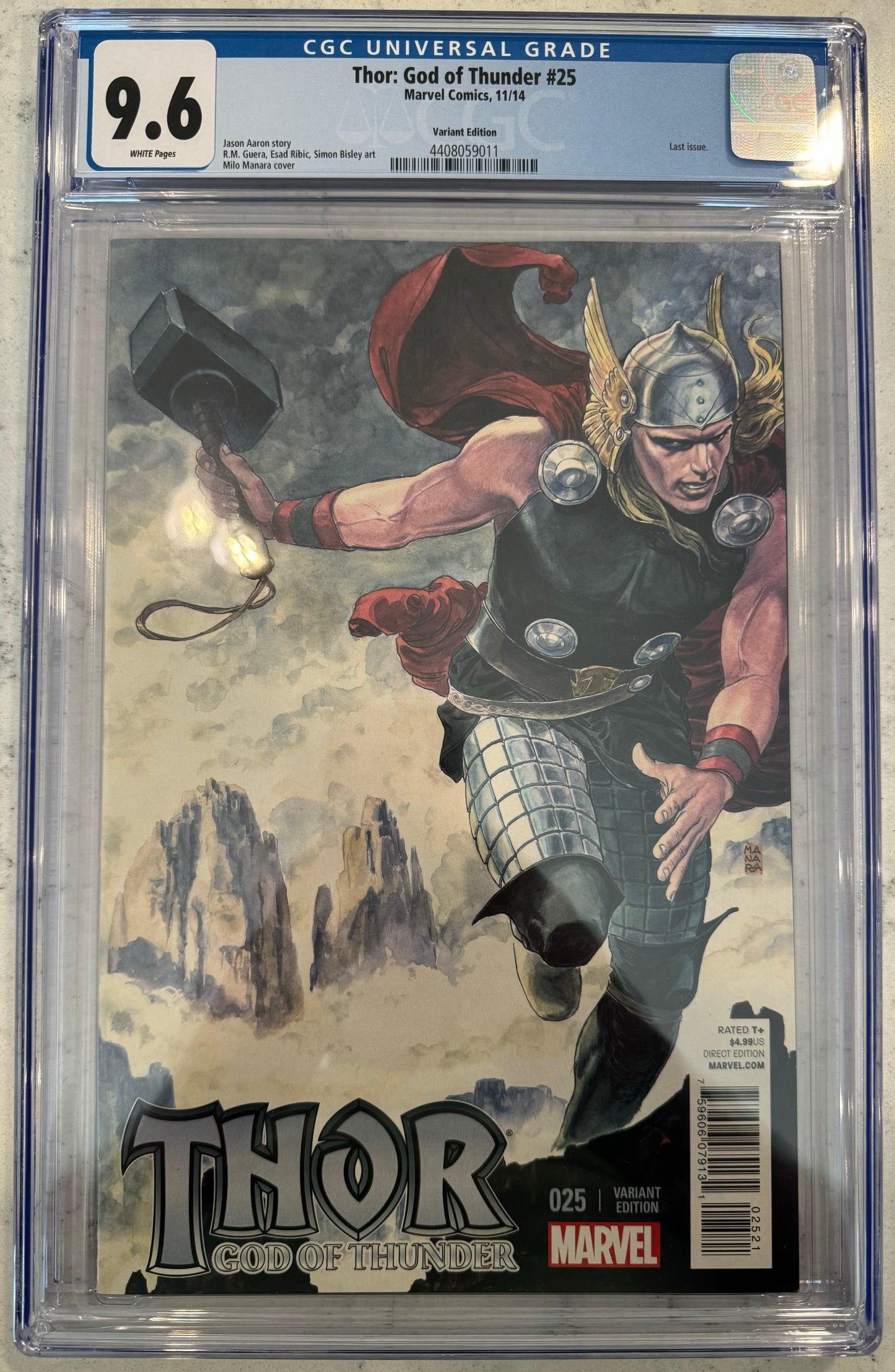 Thor: God of Thunder #25 CGC 9.6 (Marvel, 2014) Milo Manará 1:25 Variant