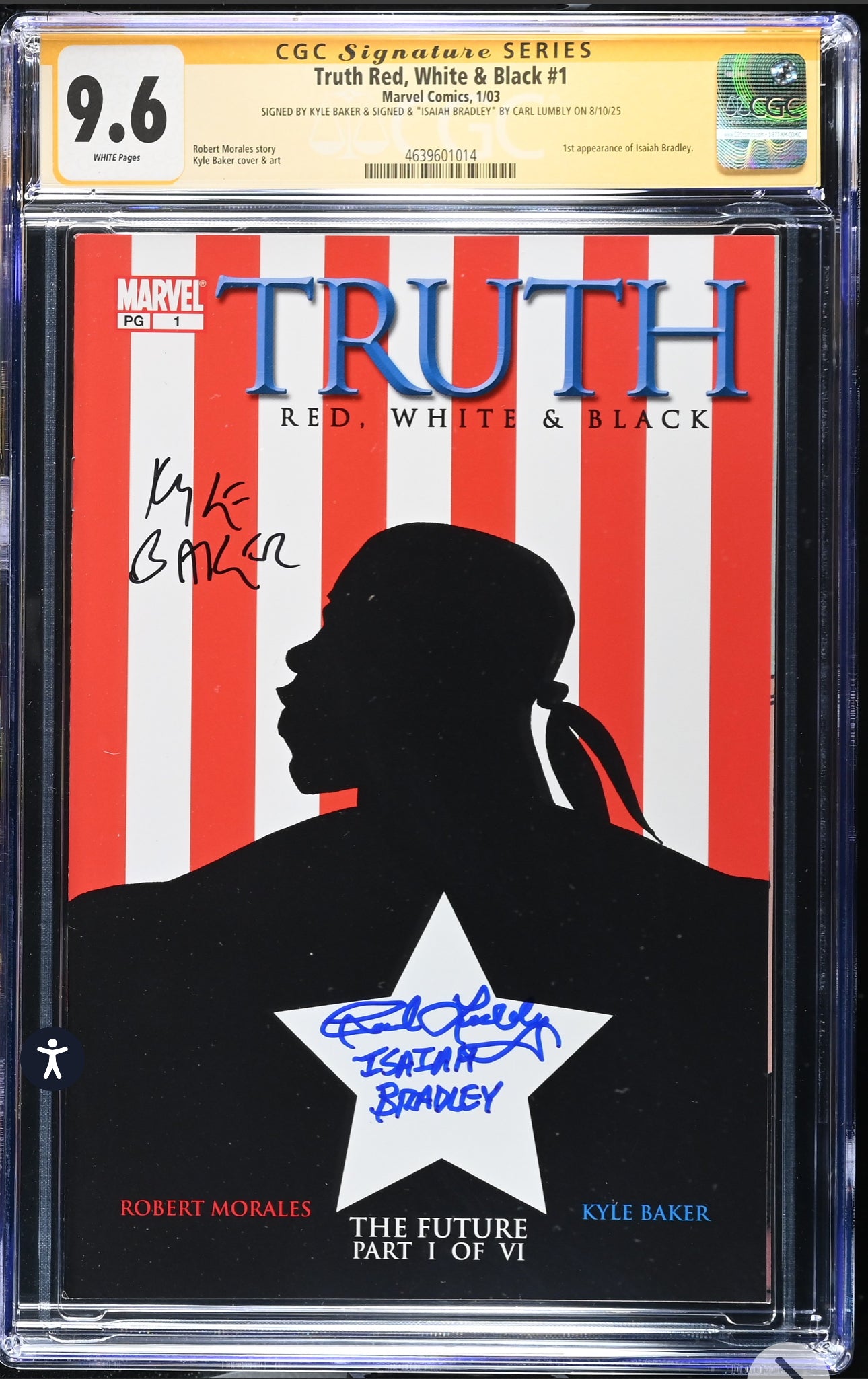 Truth: Red, White & Black #1 CGC SS 9.6 (Marvel, 2003) Signed by Carl Lumbly & Kyle Baker