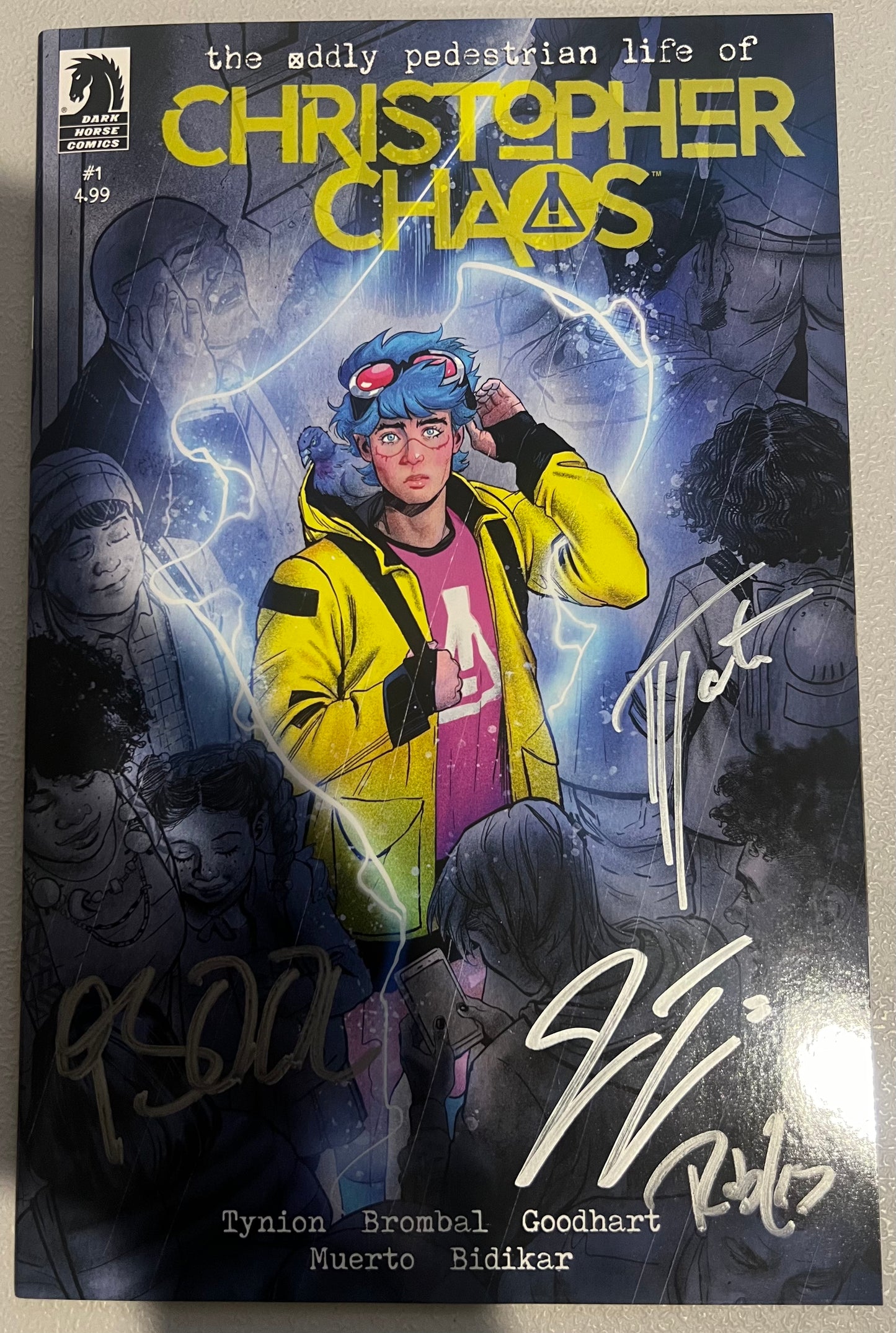 Christopher Chaos #1A (Dark Horse, 2023) Signed by James Tynion IV, Tate Bromball, Isaac Goodhart & Nick Robles with Certificate of Authenticity