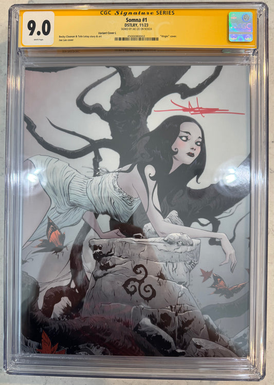 Somna #1 CGC SS 9.0 (DSTLRY MEDIA) Virgin Jae Lee Cover (Rare Book) signed by Jae Lee