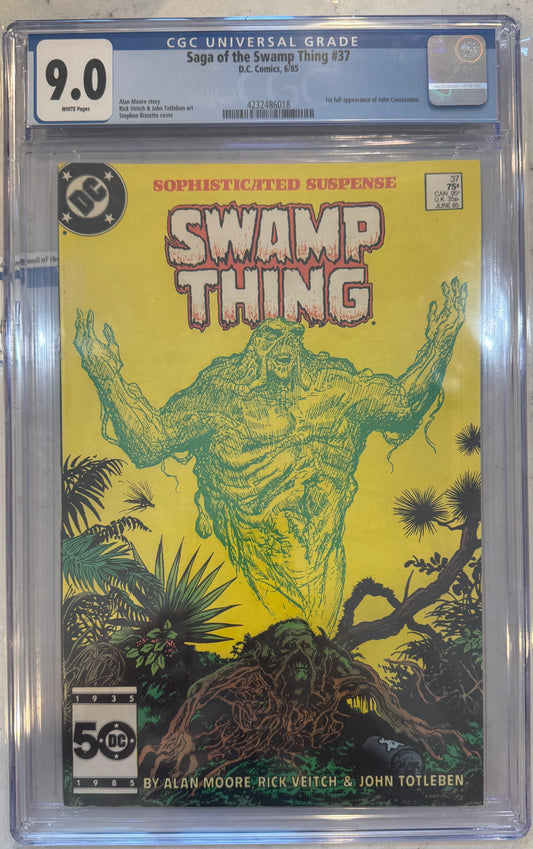 Saga of the Swamp Thing #37 CGC 9.0 (DC, 1985) 1st Appearance Of John Constantine