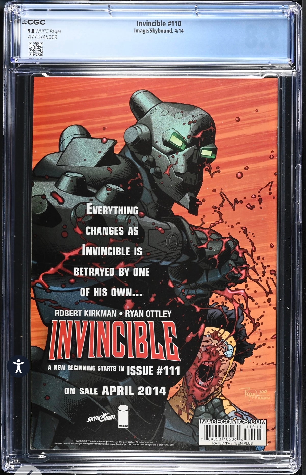 Invincible #110 CGC 9.8  (Image Comics, 2014) Controversial Issue