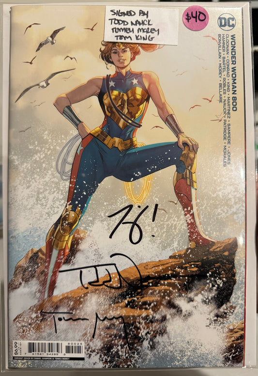 Wonder Woman #800 (DC, 2023) Cover K Signed by Tom King, Todd Nauck, Tomeu Morey