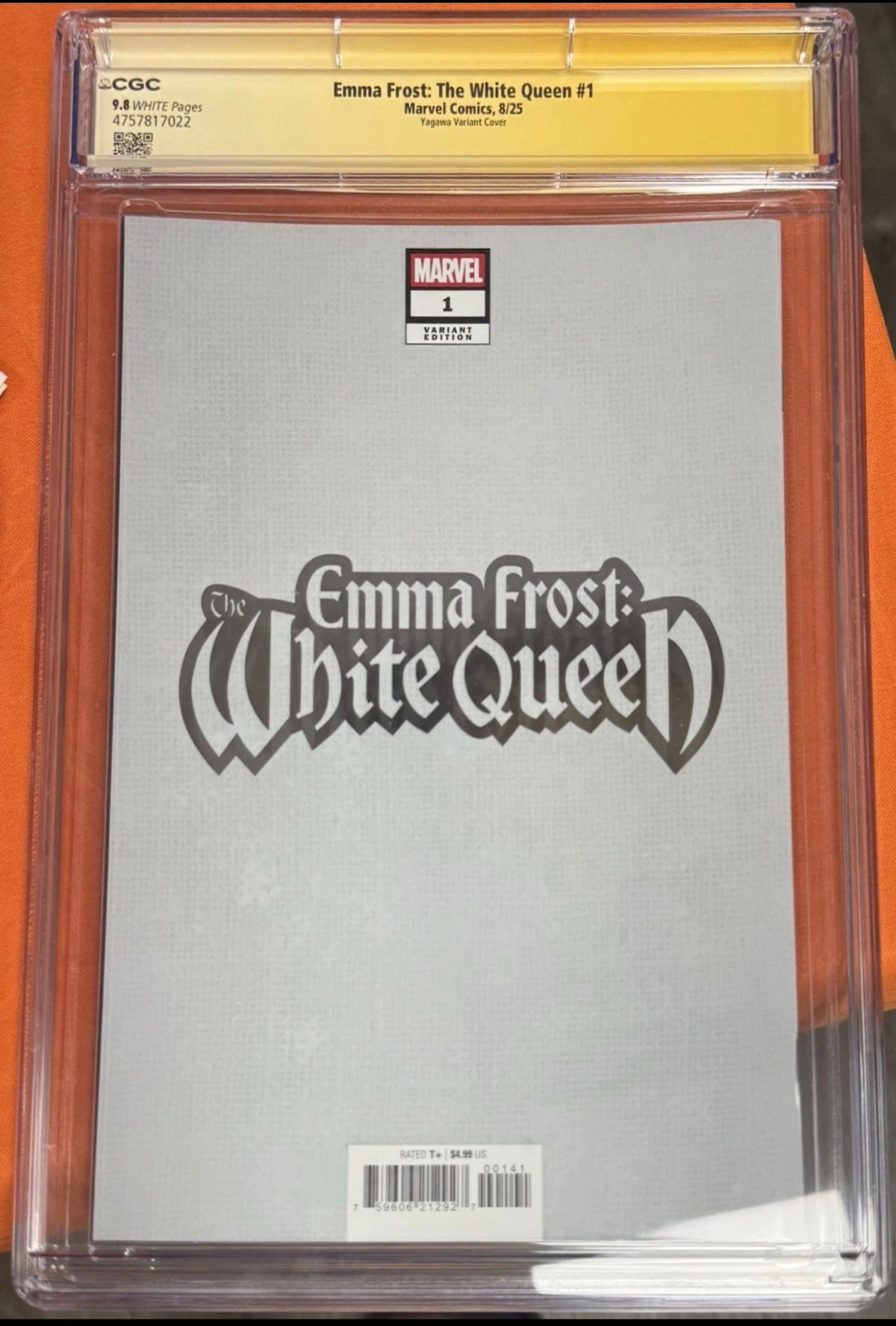 Emma Frost: White Queen #1 CGC SS 9.8 Signed by Amy Chu (Yagawa Foil) Marvel, 2025)