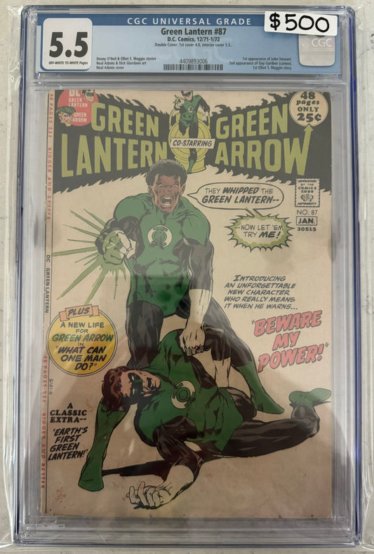 Green Lantern #87 CGC 5.5 (DC Comics, 2nd Series) 1st John Stewart, Double Cover