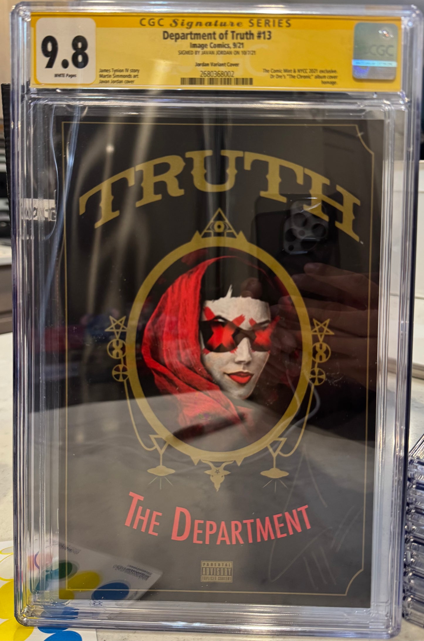 Department of Truth #13 CGC SS 9.8 Signed By Javan Jordan (Variant, Image, 2021)