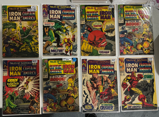 Tales Of Suspense (Marvel, Silver Age) Lot of 8 Books 80,87,89-91,94x2,95 (See Description)