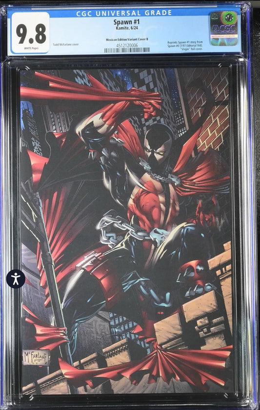 Spawn #1 CGC 9.8 McFarlane NYCC Mocca Art Mexican Virgin Foil Edition LTD 1000