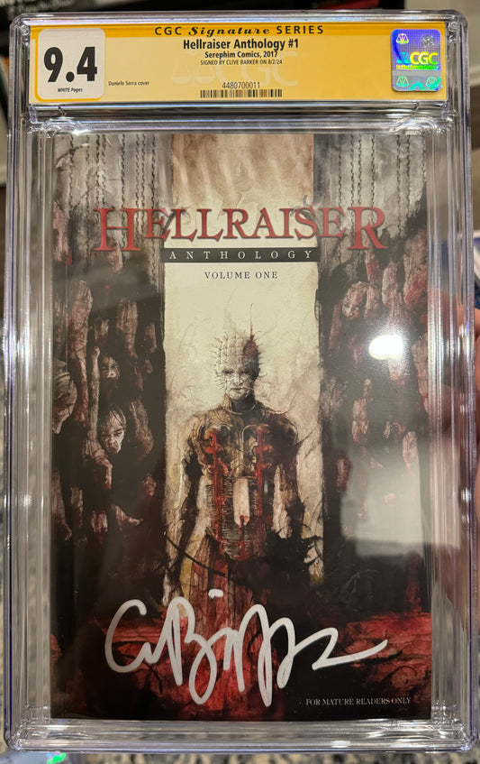 Hellraiser Anthology #1 CGC SS 9.4 (Seraphim Comics, 2017) Signed by Clive Barker