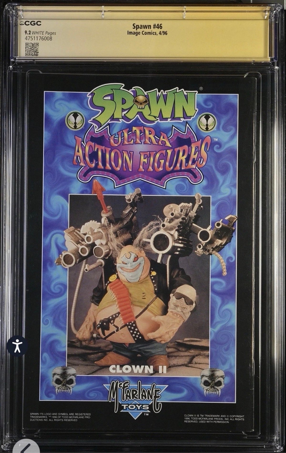 Spawn #46 CGC SS 9.2 Signed By Kevin Conrad (Image, 1996)