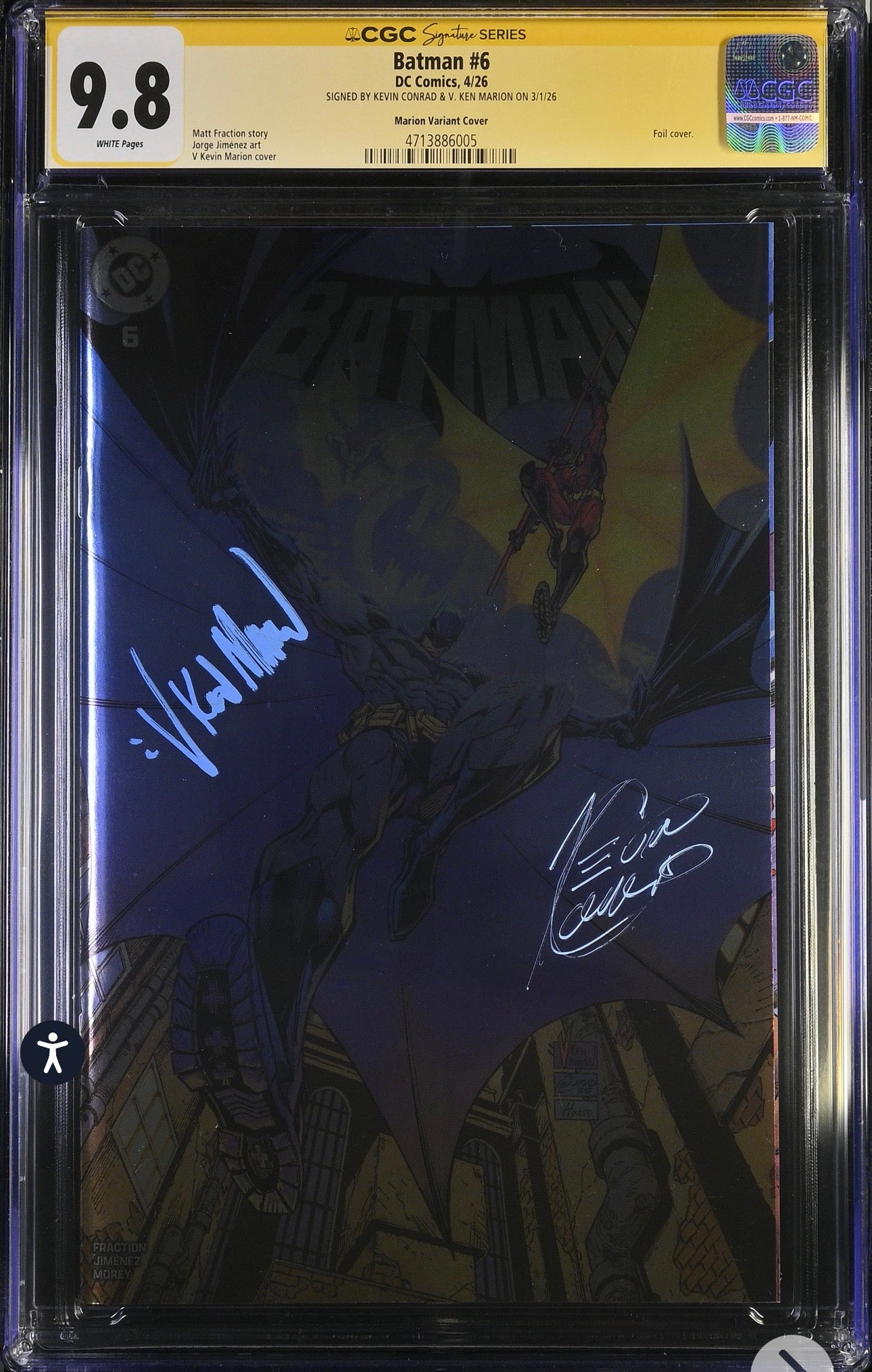 Batman #6 CGC SS 9.8 (DC, 2026) Foil Convention Variant Signed by
