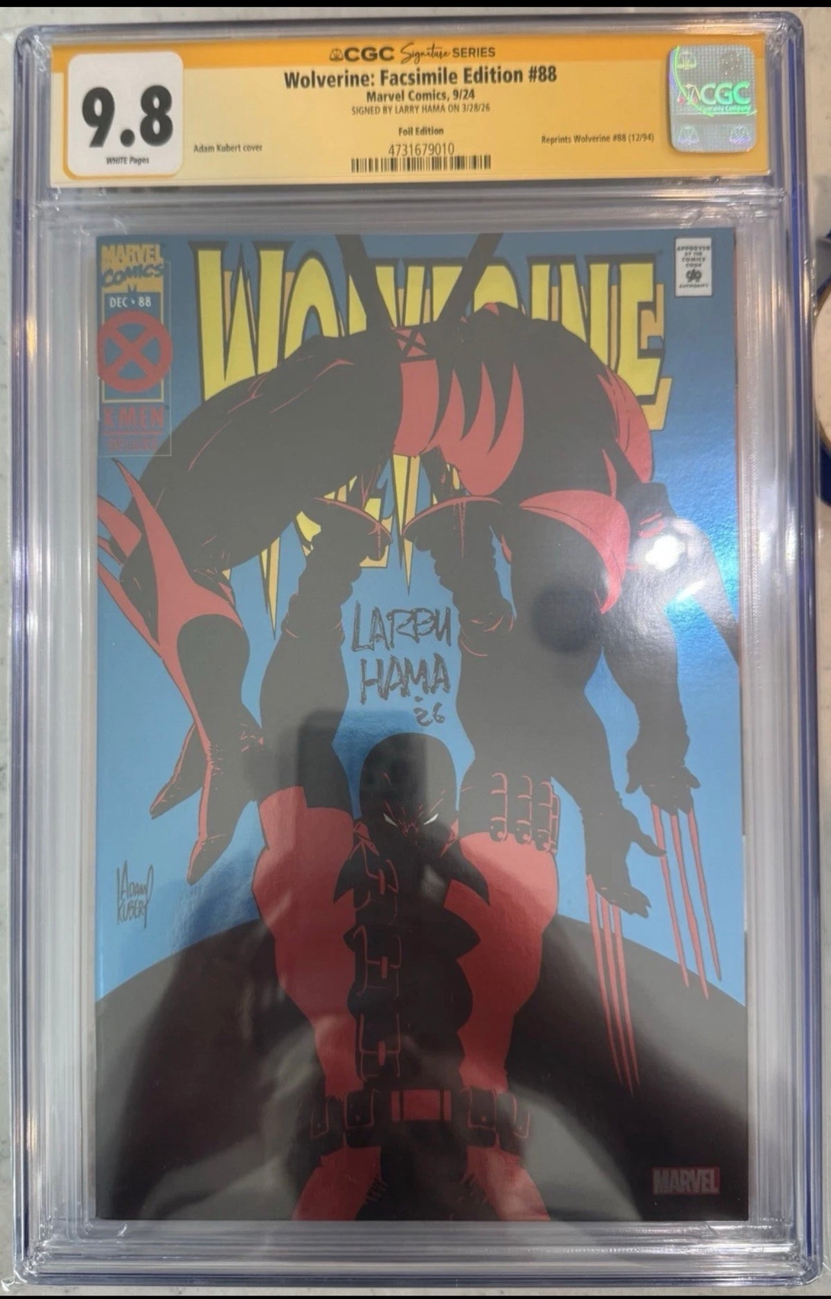 Wolverine #88 Facsimile Edition CGC SS 9.8 Signed By Larry Hama Foil Edition (Marvel, 2024)