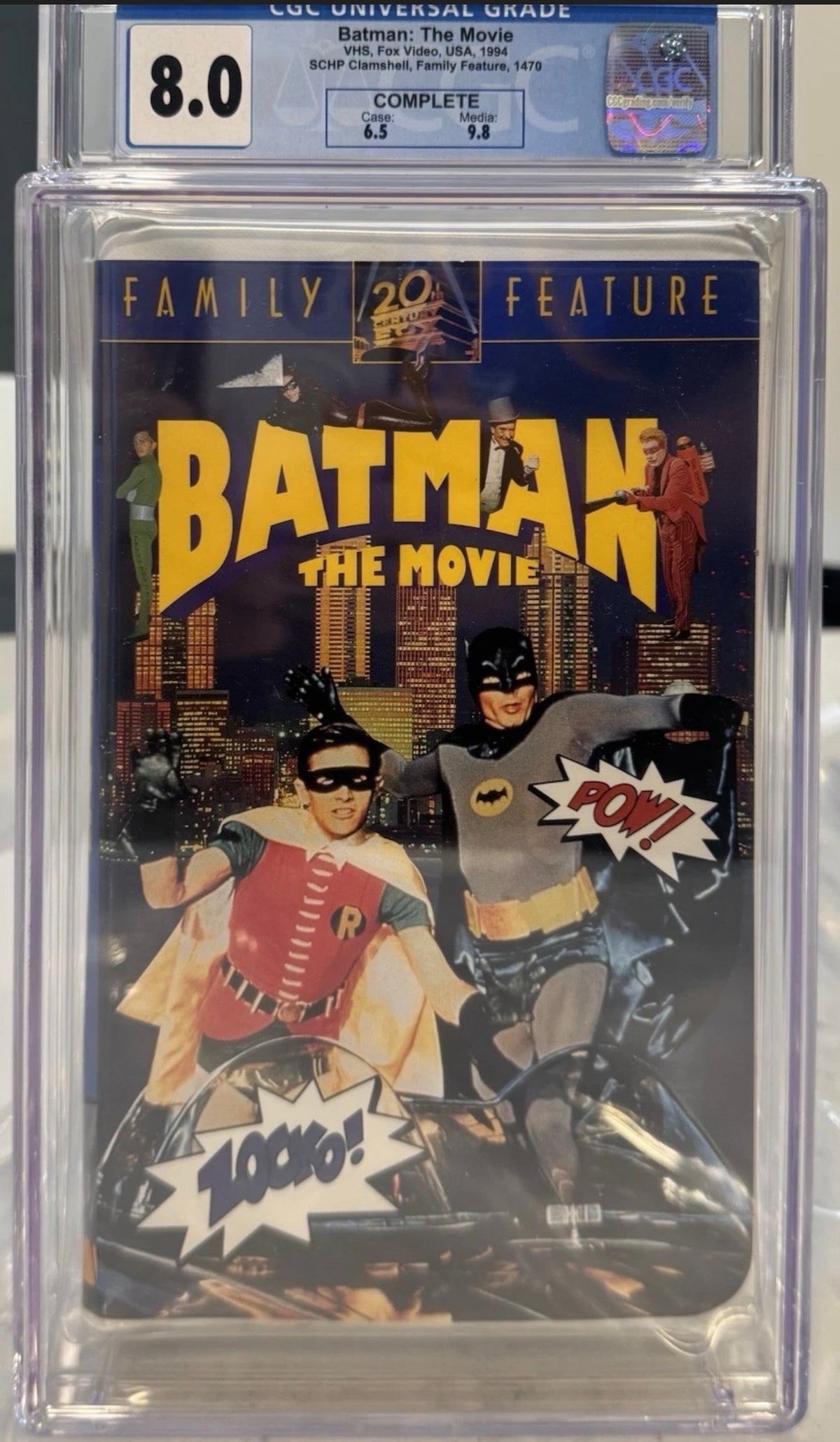 Batman: The Movie VHS CGC 8.0 (Fox Video, 1994, Family) Case 6.5, Media 9.8