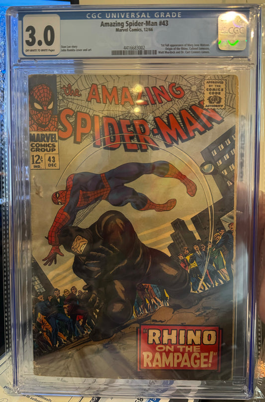 Amazing Spider-Man #43 CGC 3.0 (1st app of Mary Jane)