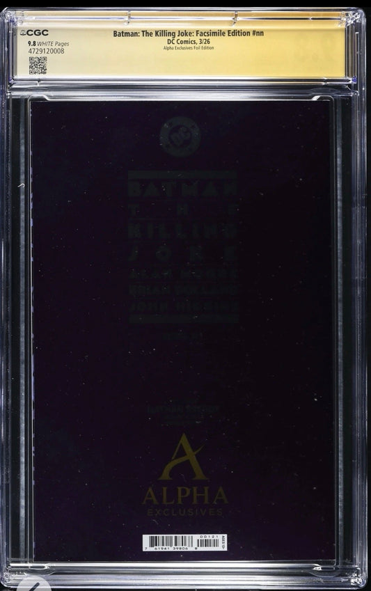 Batman The Killing Joke Facsimile #nn CGC SS 9.8 Signed By Nathan Szerdy Foil Variant ( DC, 2025)