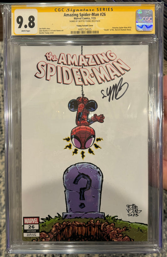 Amazing Spider-Man #26 CGC SS 9.8  (2022, 7th Series) Skottie Young Variant Signed by Skottie Young