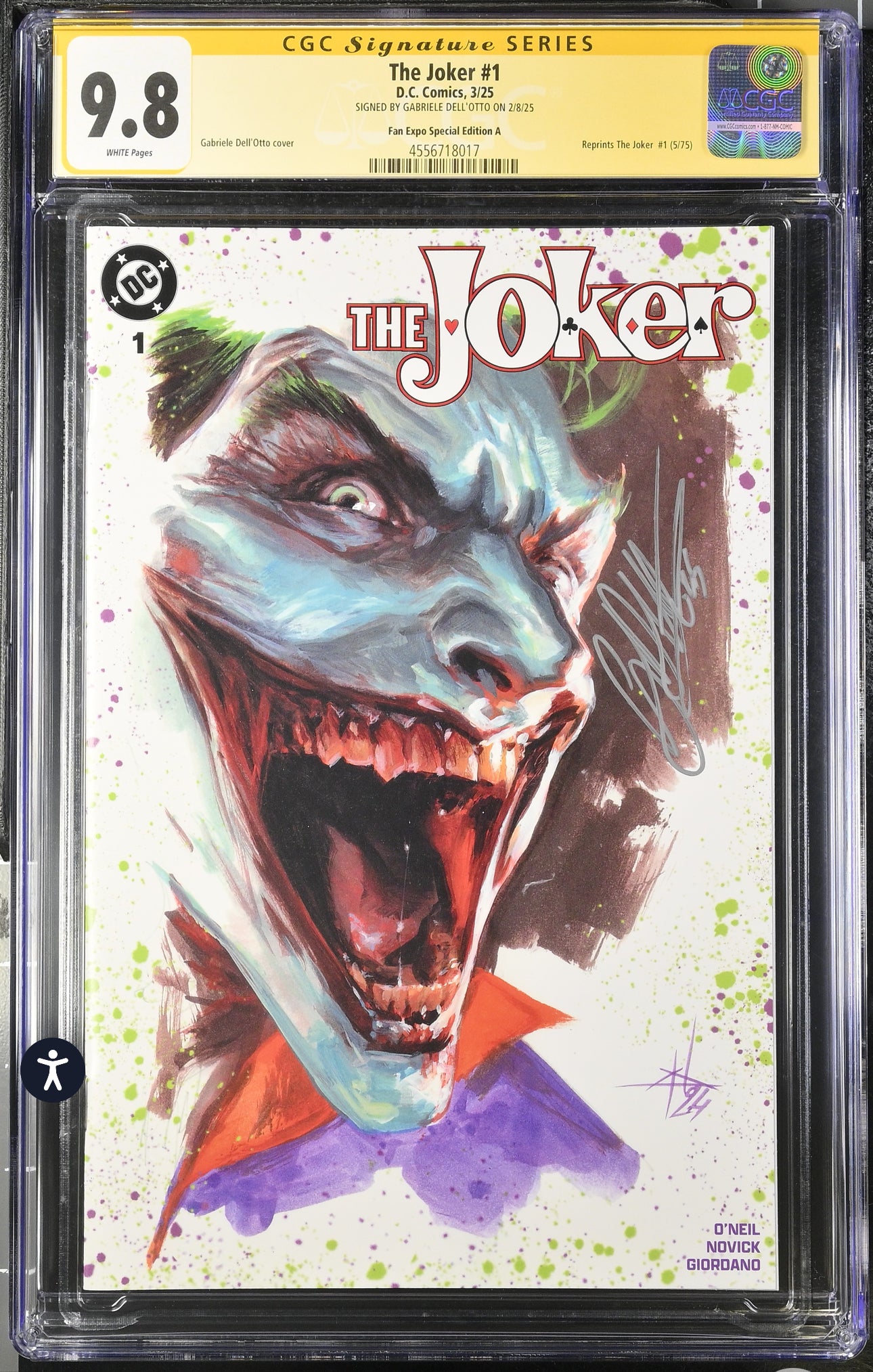 The Joker #1 CGC SS 9.8 Gabriele Dell'Otto SIGNED Trade Dress 1975 Reprint