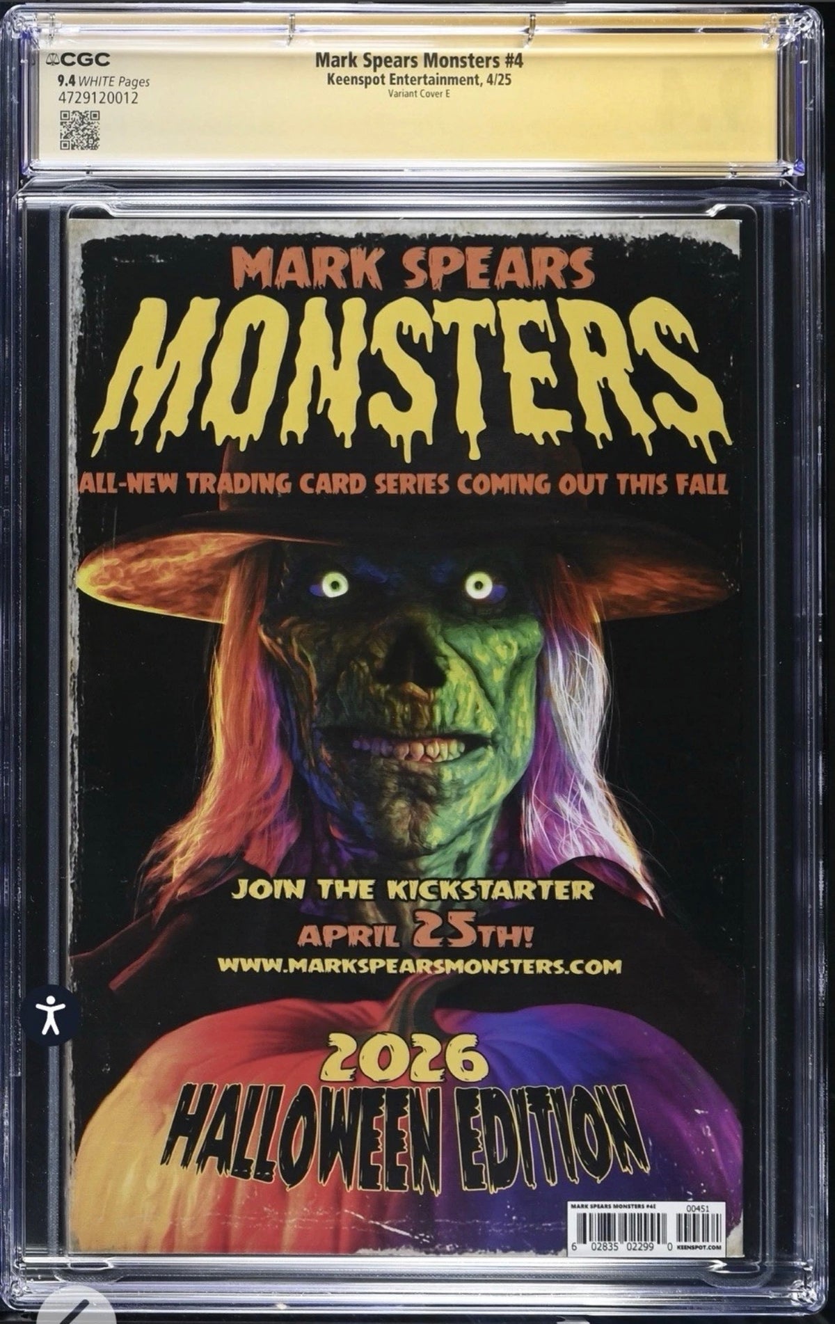 Mark Spears Monsters #4 CGC SS 9.4 Signed By Mark Spears (Variant Cover E) Killing Joke Homage Variant Keenspot, 2025