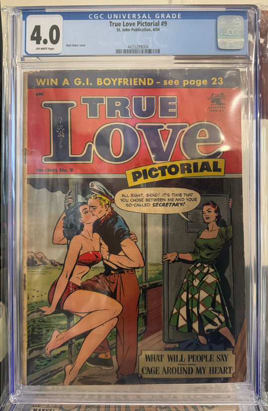 True Love Pictorial #9 CGC 4.0 (St John, 1954) Golden Age Romance