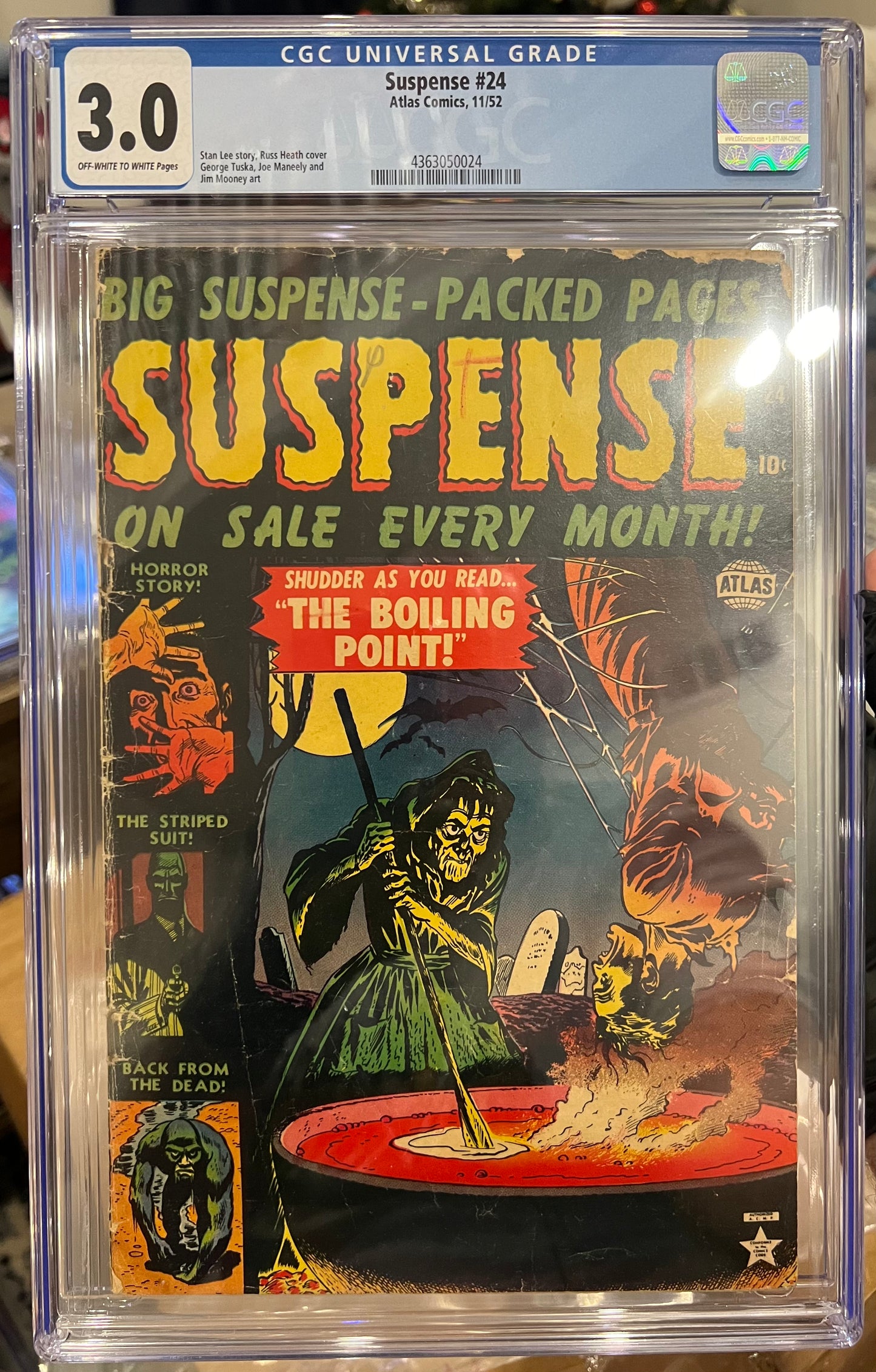 Suspense #24 CGC 3.0 Off White to White Pages (Marvel/Atlas 1952) Pre Code Horror