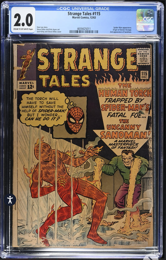 Strange Tales #115 CGC 2.0 (Marvel, 1963) Origin of Doctor Strange