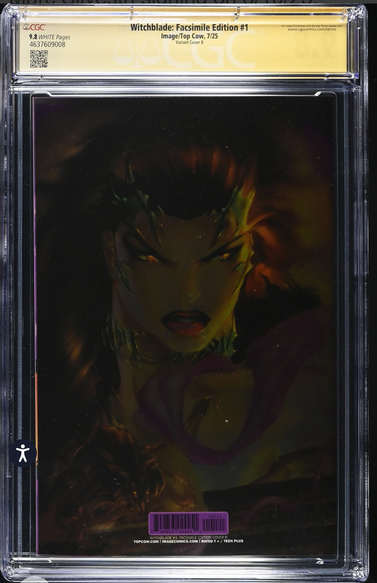 Witchblade: Facsímile Edition #1 CGC SS 9.8 (Top Cow/Image, 2025) Signed by Marc Silvestri