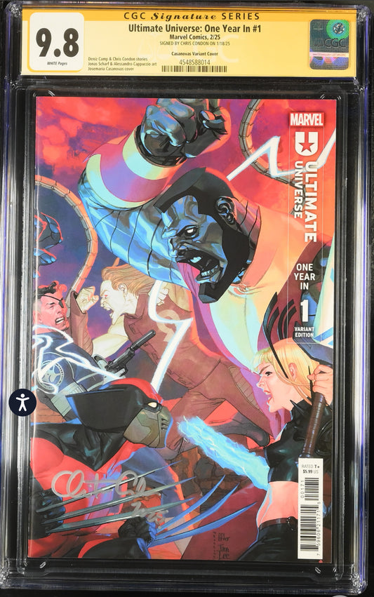 Ultimate Universe: One Year In #1 CGC SS 9.8 (Marvel, 2025) Signed By Chris Condon (Josemaria Casanovas Variant)