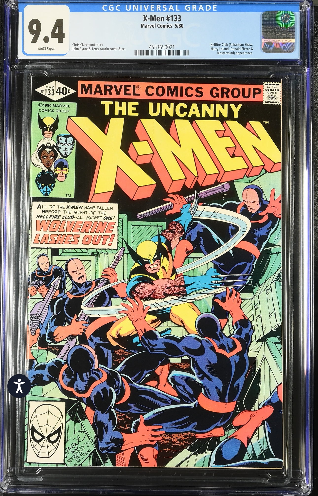 Uncanny X-Men #133 CGC 9.4 (Marvel, 1980) 1st Wolverine Solo Story