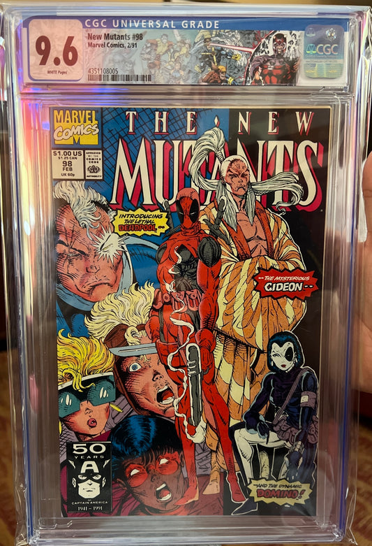 New Mutants #98 CGC 9.6 (Marvel, 1991) w/ Custom X-Men Logo (1st Deadpool)