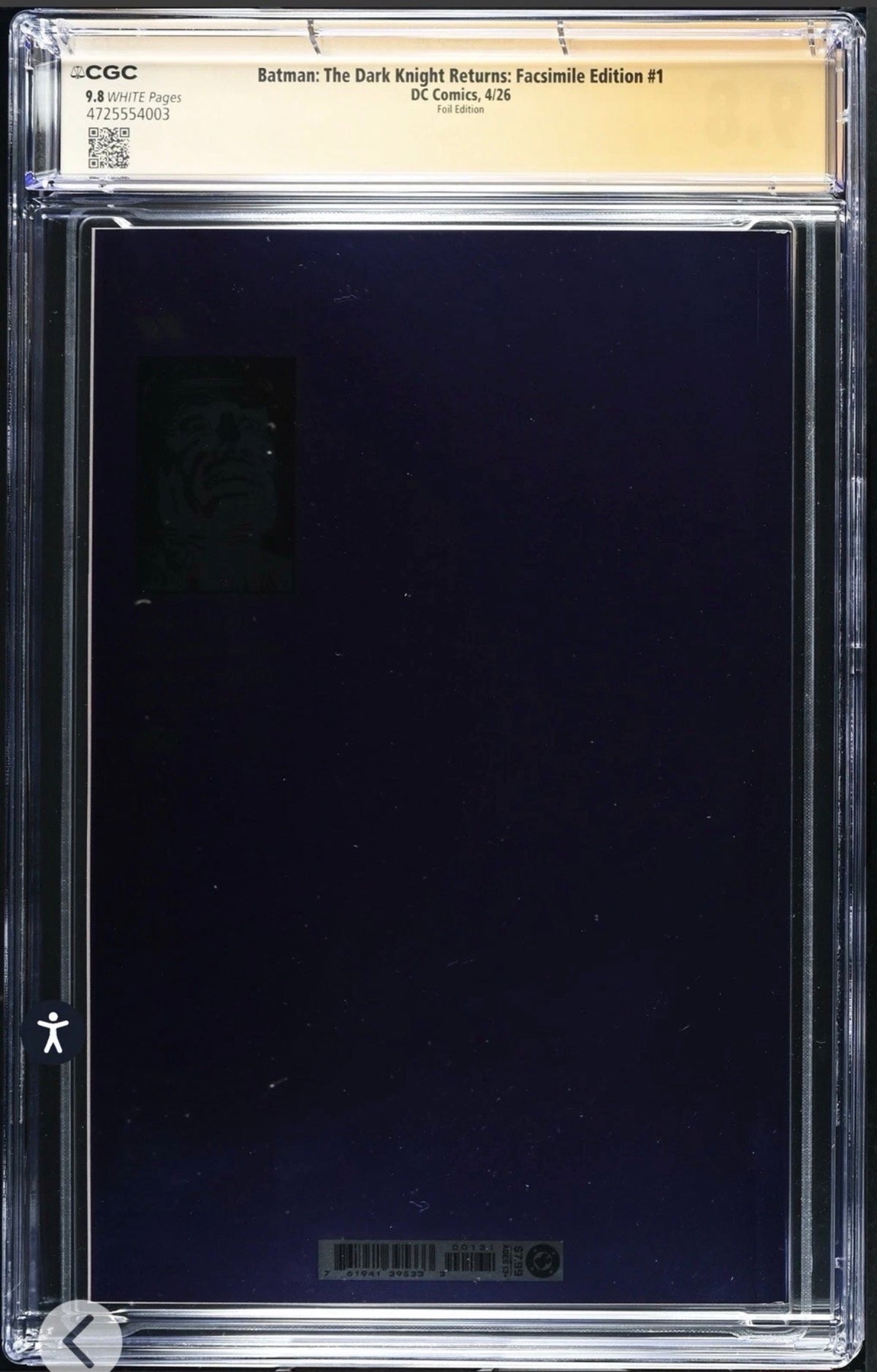 Batman: The DARK KNIGHT RETURNS #1 Facsimile Foil Edition CGC SS 9.8 Signed By Frank Miller (DC, 2026)