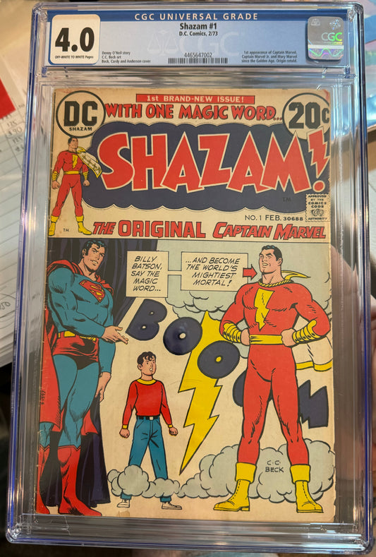 Shazam #1 CGC 4.0 (DC Comics, 1973) 1st Captain Marvel since The Golden Age