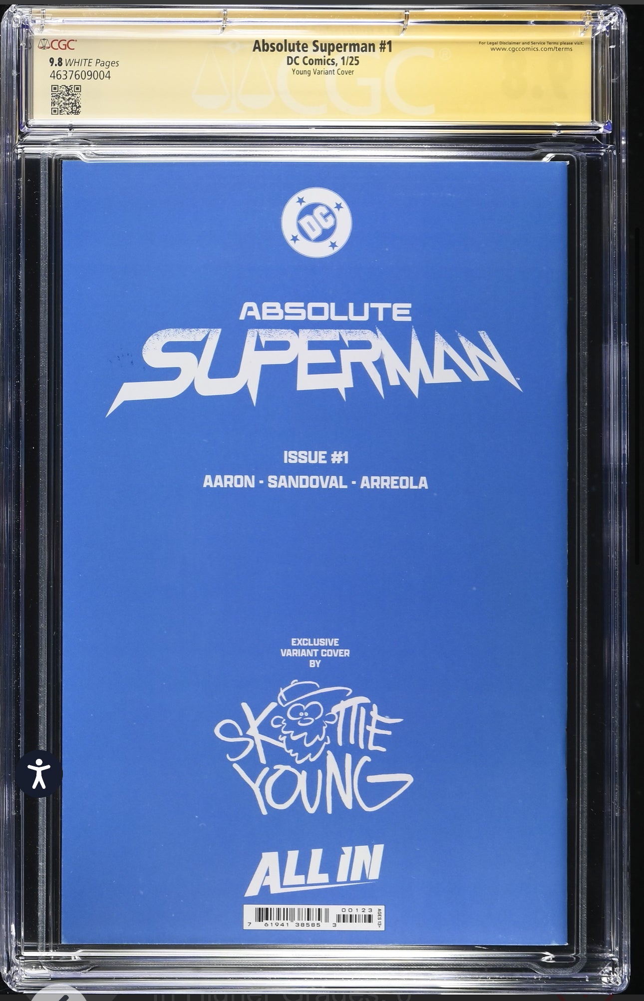 ABSOLUTE SUPERMAN #1 CGC SS 9.8 (DC, 2023) signed by Skottie Young