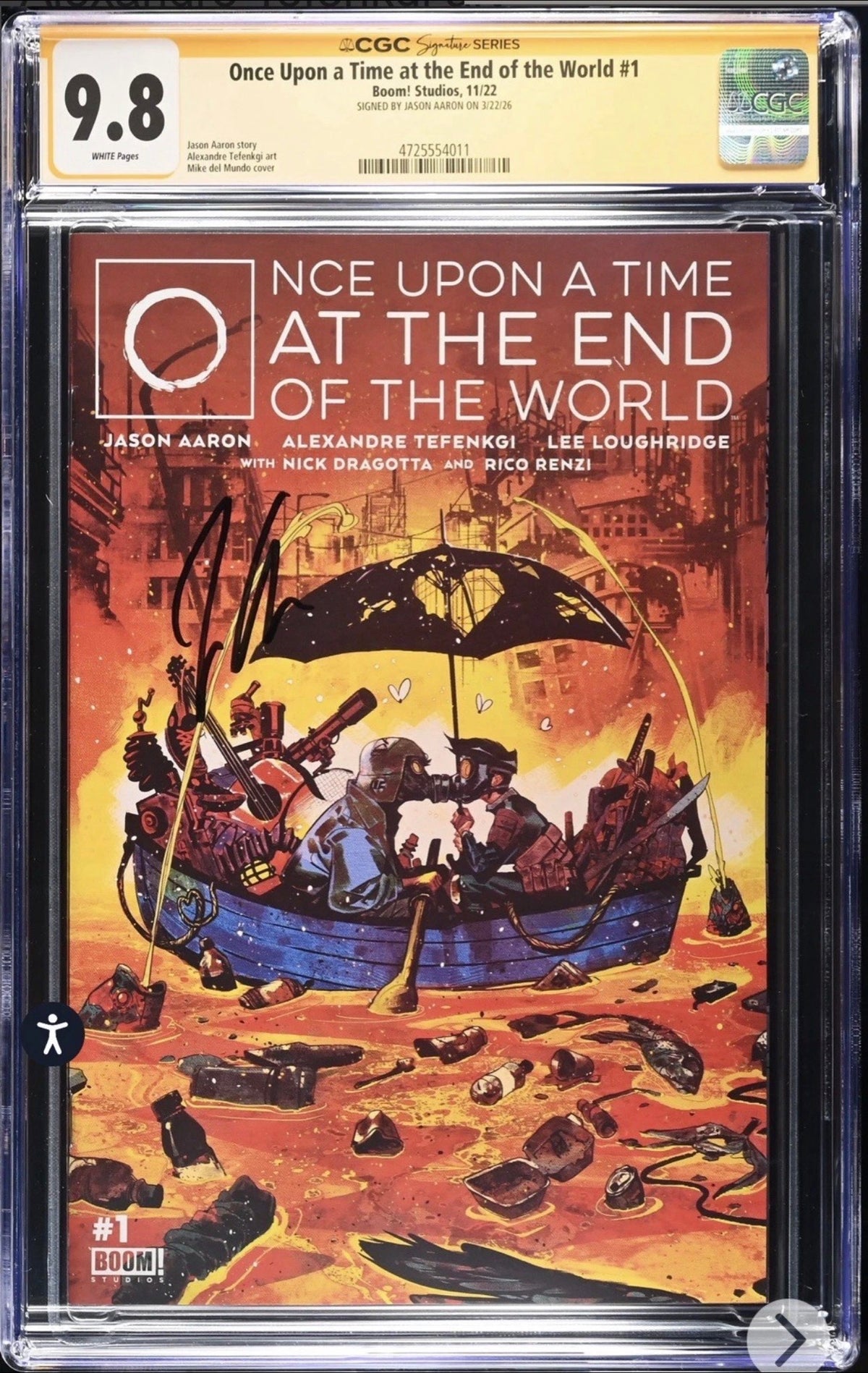Once Upon a Time at the End of the World #1 CGC SS 9.8 SIGNED By Jason Aaron (BOOM! Studios, 2023)