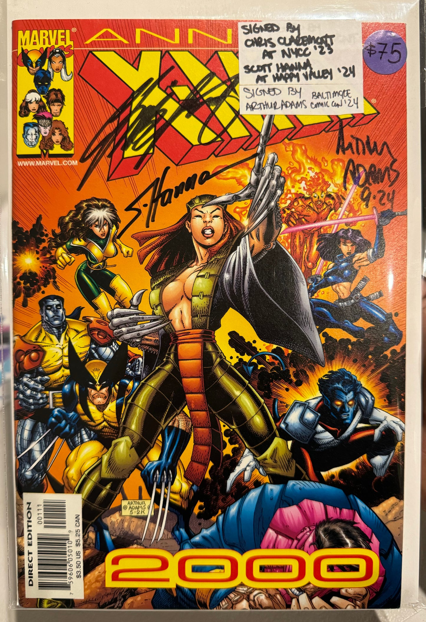 X-Men Annual #2000 (Marvel, 2000) Signed by Arthur Adams, Chris Claremont, Scott Hanna